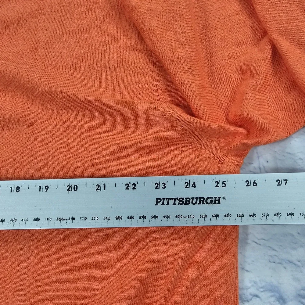 Joseph A Bank Sweater Mens XXL Orange Cotton Cashmere V-Neck Pullover - Picture 4 of 10